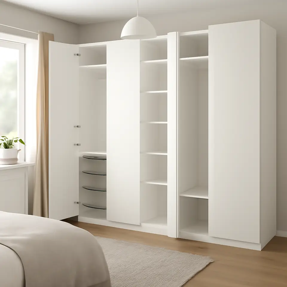 Møbelmontering PAX / FORSAND Garderobeskab, hvid/hvid, 250x60x236 cm | Samling af Møbler i Rødovre & Kbh