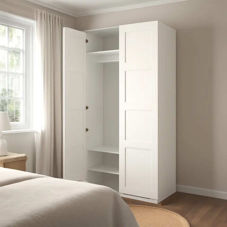 Møbelmontering PAX / BERGSBO Garderobeskab, hvid/hvid, 100x60x236 cm | Fast Pris i Storkøbenhavn