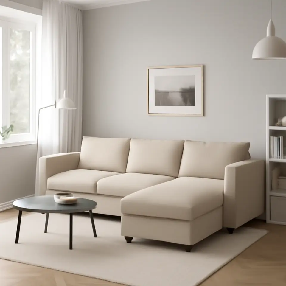 Møbelmontering VIMLE 3-pers. sovesofa med chaiselong, Hallarp beige | Samling af Møbler i Rødovre & Kbh