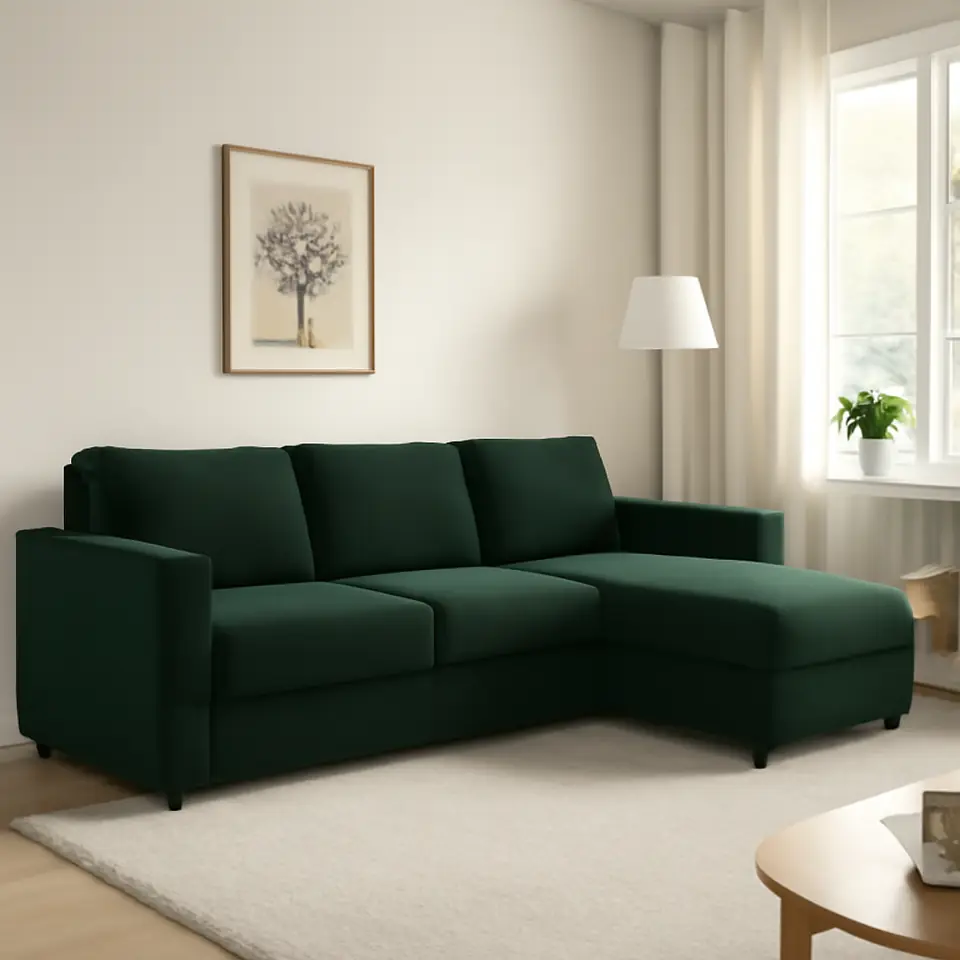 Møbelmontering VIMLE 3-pers. sovesofa, med chaiselong/Djuparp mørkegrøn | Samling af Møbler i Rødovre & Kbh