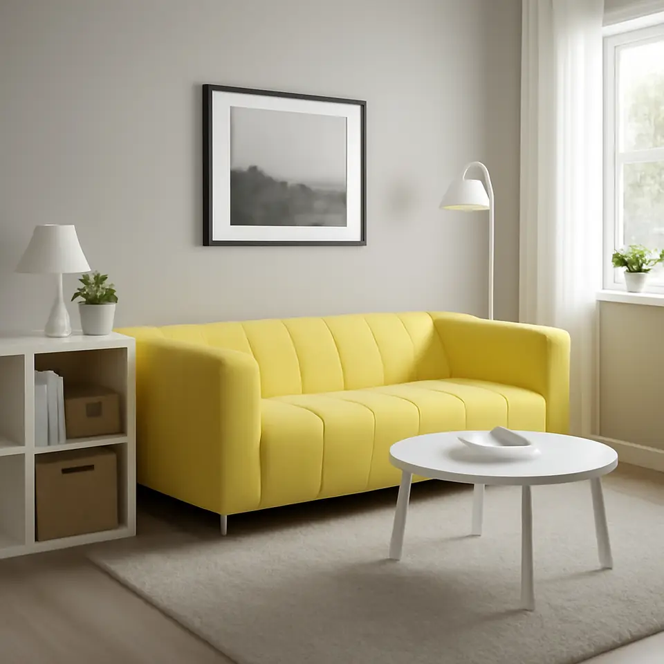 Møbelmontering KLIPPAN 2-pers. sofa, Långban gul | Professionel Møbelmontør