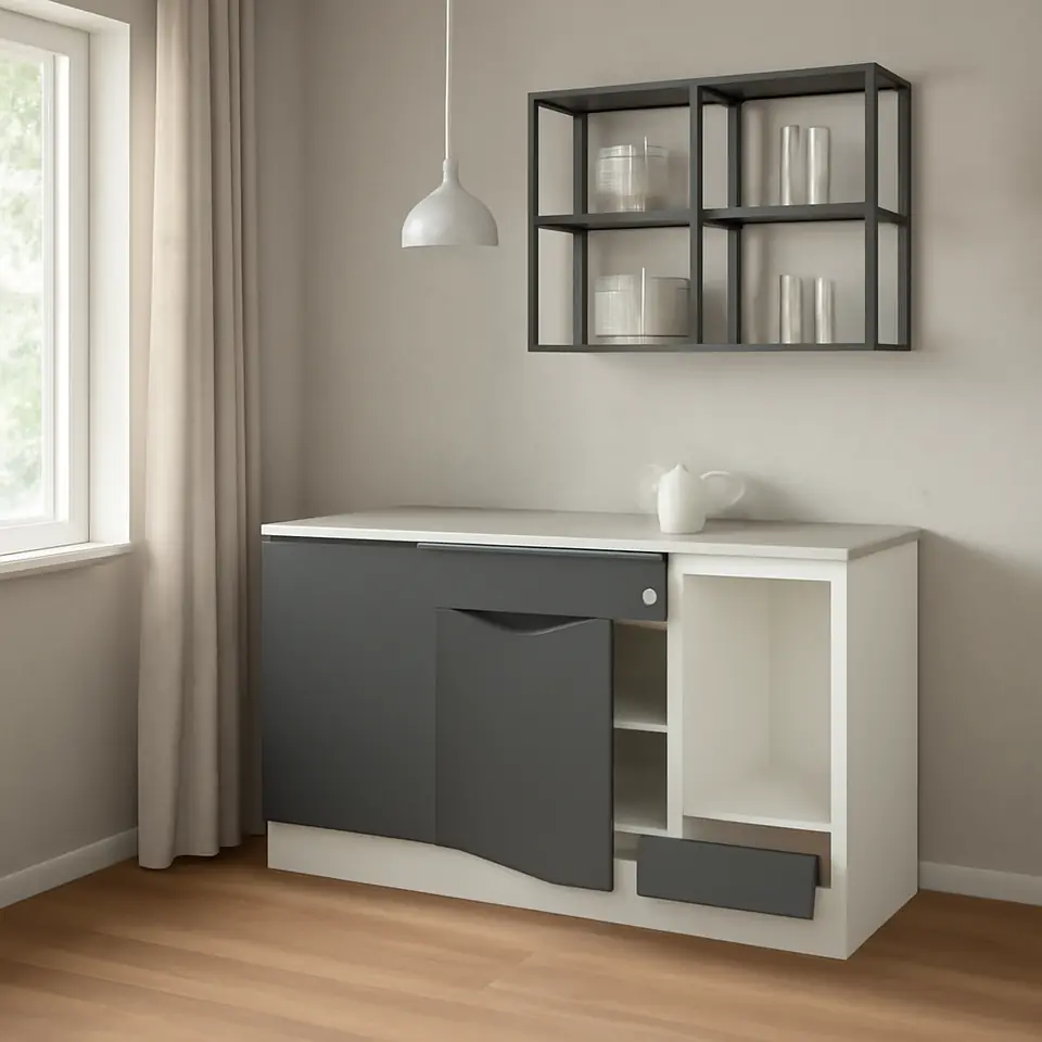 Møbelmontering KNOXHULT Køkken, mørkegrå, 180x61x220 cm | Professionel Møbelmontør