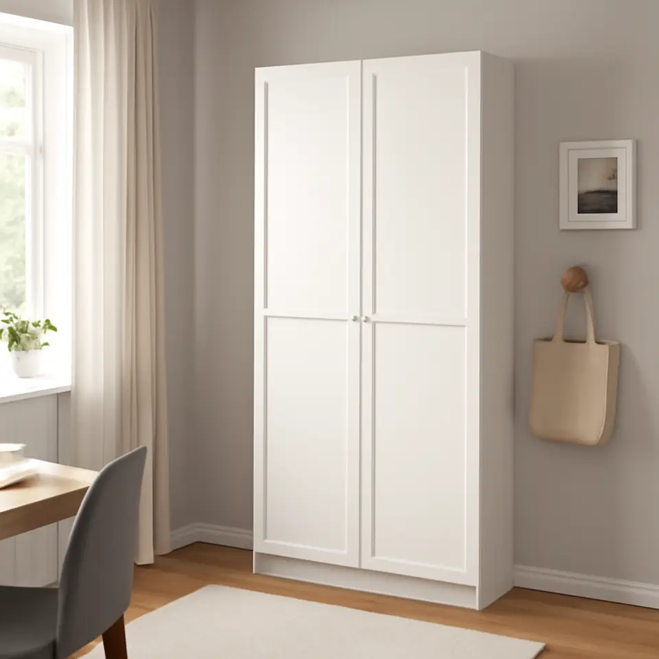 Møbelmontering BILLY / OXBERG Reol med døre, hvid, 80x41x202 cm | Professionel Møbelmontør