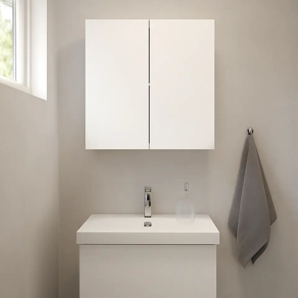 Møbelmontering ENHET Vægskab med 2 hylder/låger, hvid, 80x32x75 cm | Få et tilbud i dag