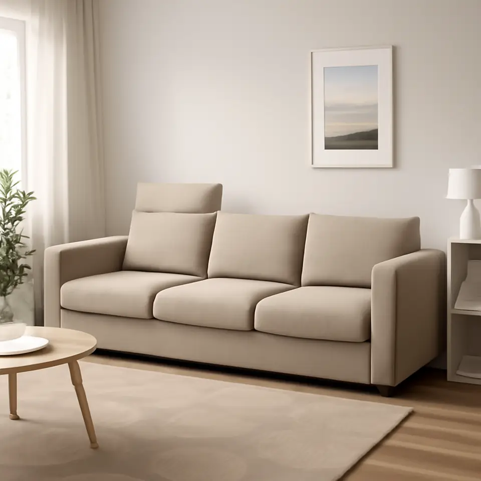 Møbelmontering VIMLE 3-pers. sofa, med nakkepude/Hillared beige | Få et tilbud i dag