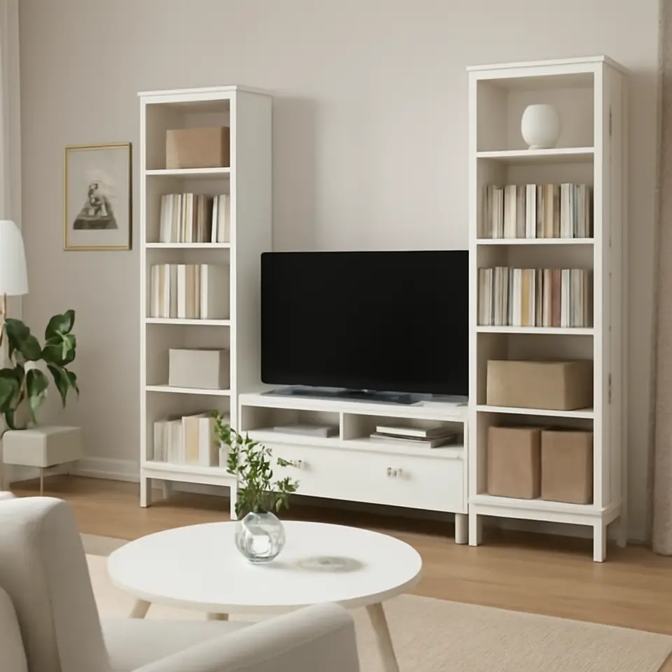 Møbelmontering IDANÄS Tv-møbel, kombination, hvid, 325x40x211 cm | Billig & Hurtig i København