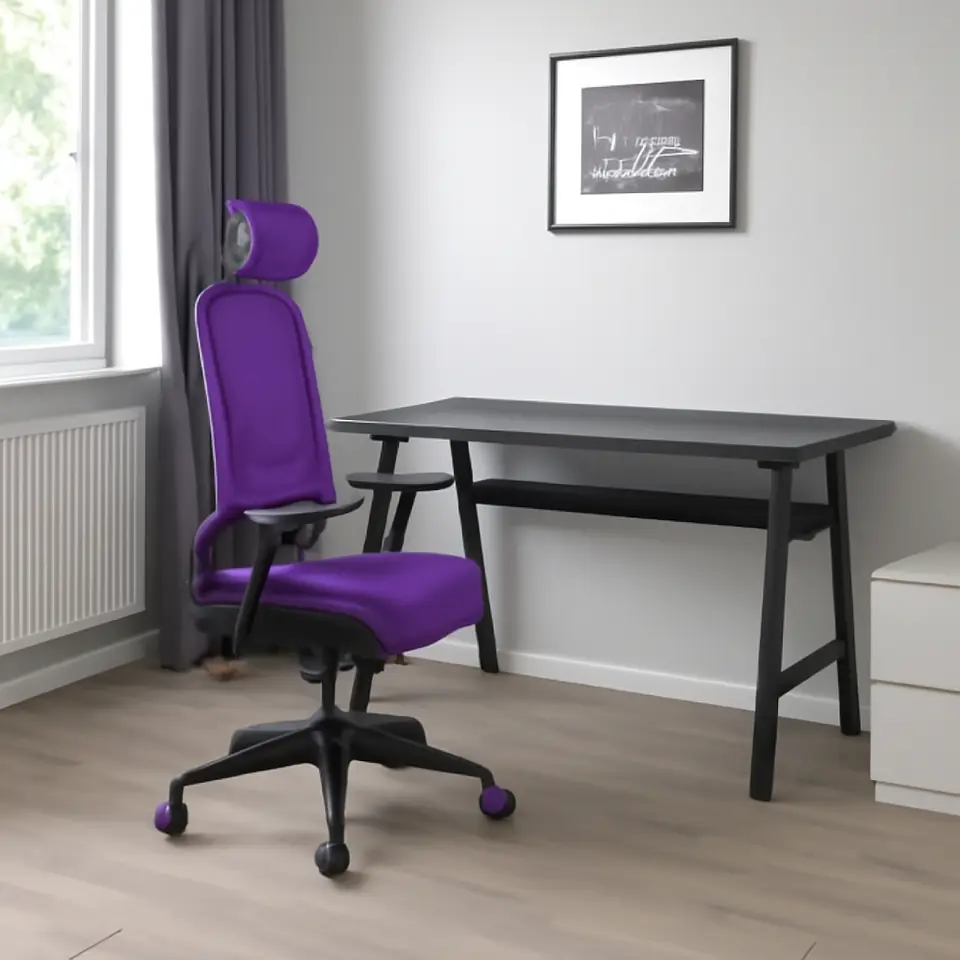 Møbelmontering UTESPELARE / STYRSPEL Gamerbord og -stol, sort/lilla | Professionel Møbelmontør