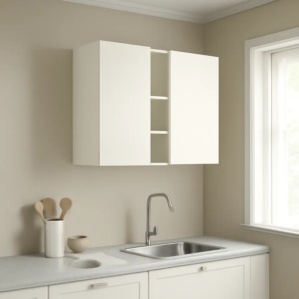 Møbelmontering METOD Vægskab med hylder/2 låger, hvid/Vallstena hvid, 80×60 cm | Professionel Møbelmontør