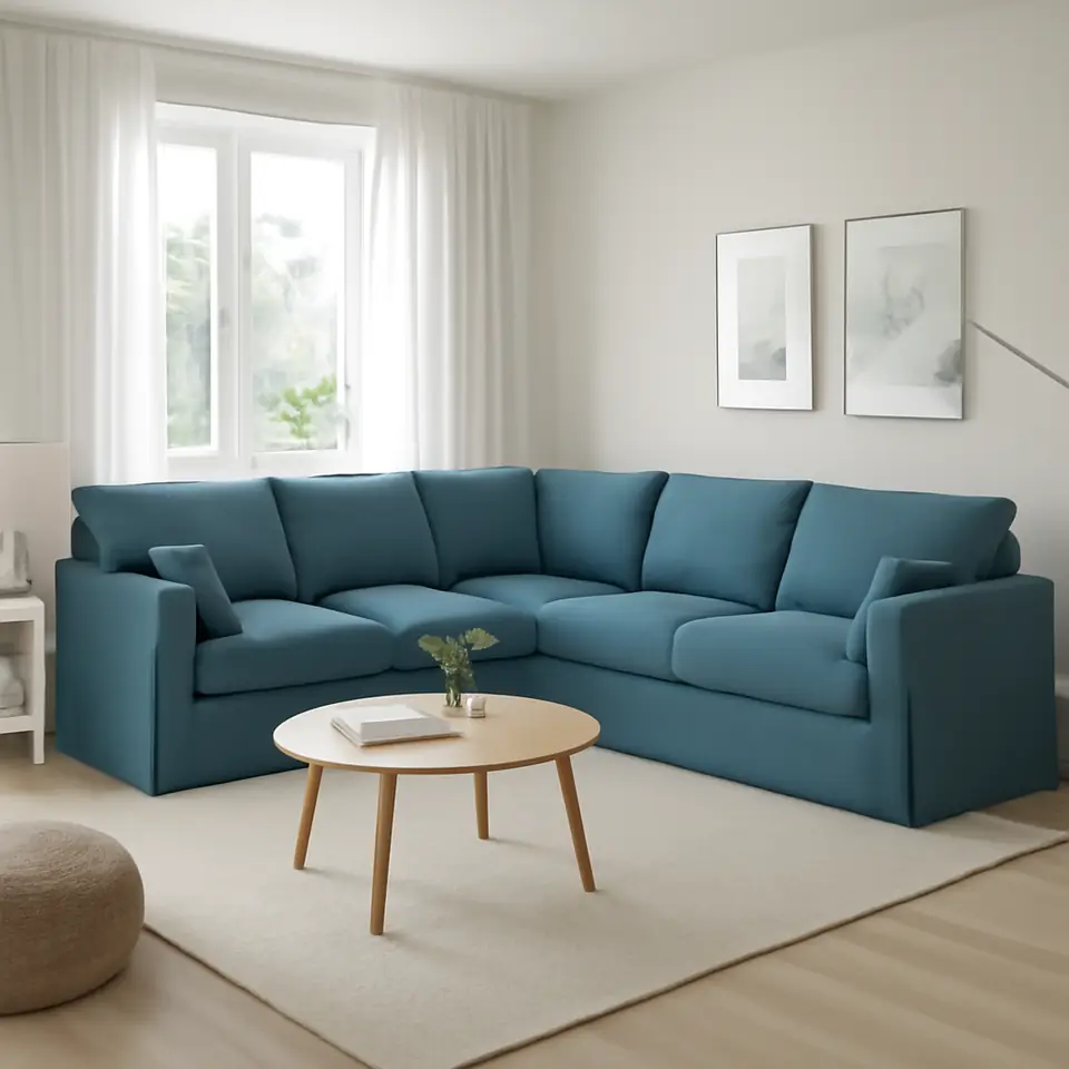 Møbelmontering HYLTARP Hjørnesofa 4-pers., Tallmyra blå | Få et tilbud i dag