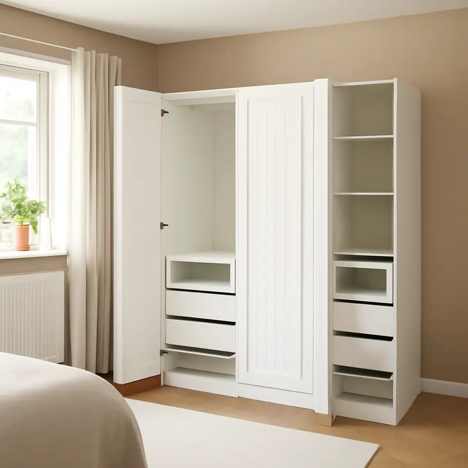 Møbelmontering PAX / GULLABERG Garderobekombination, hvid/hvid, 150x60x201 cm | Få et tilbud i dag