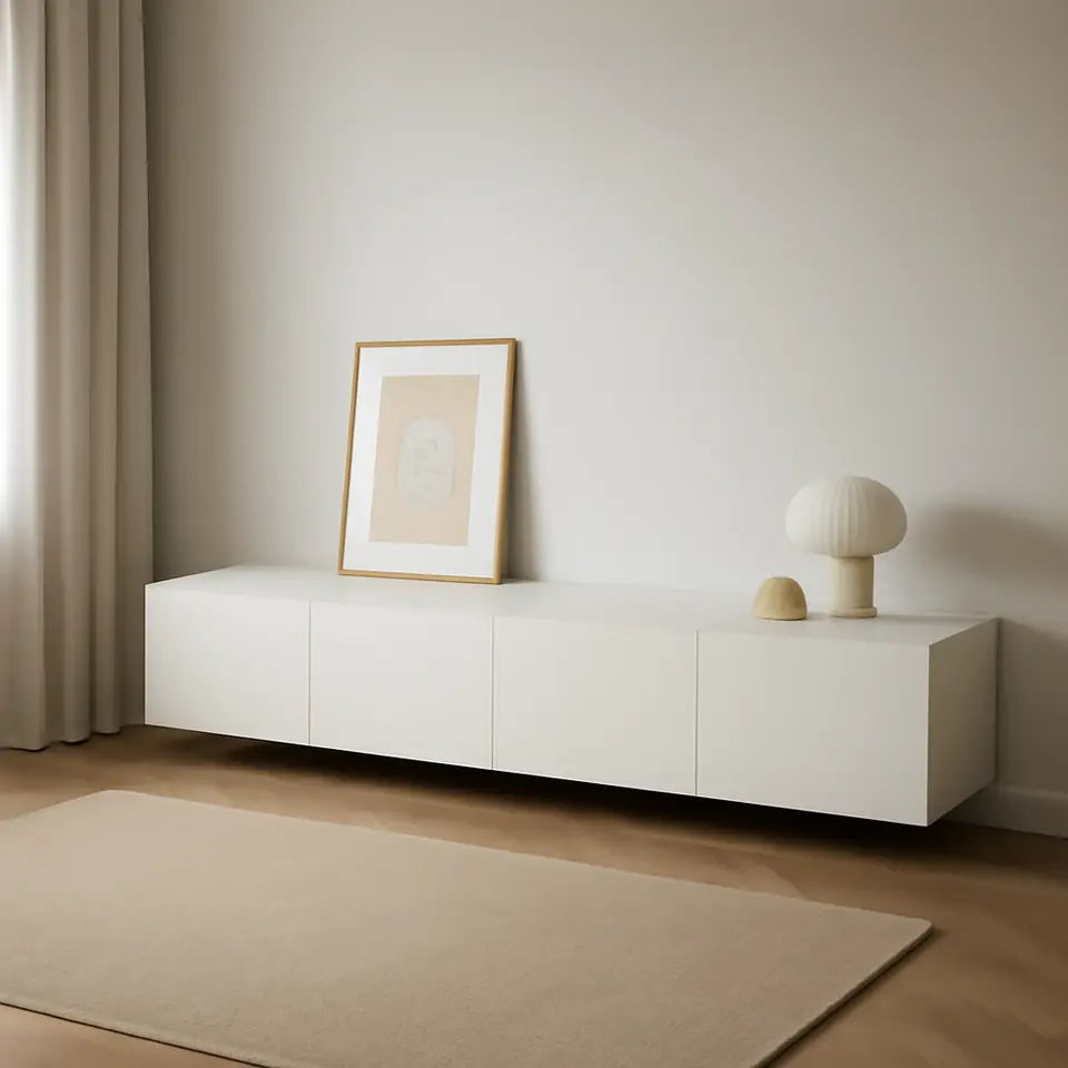 Møbelmontering BESTÅ Tv-bord med låger, hvid/Lappviken hvid, 240x42x38 cm | Få et tilbud i dag