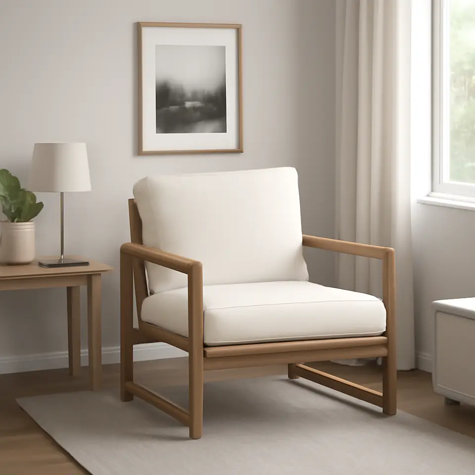 Møbelmontering NÄMMARÖ Lænestol, udendørs, lysebrun med bejdse/Frösön/Duvholmen beige | Få et tilbud i dag