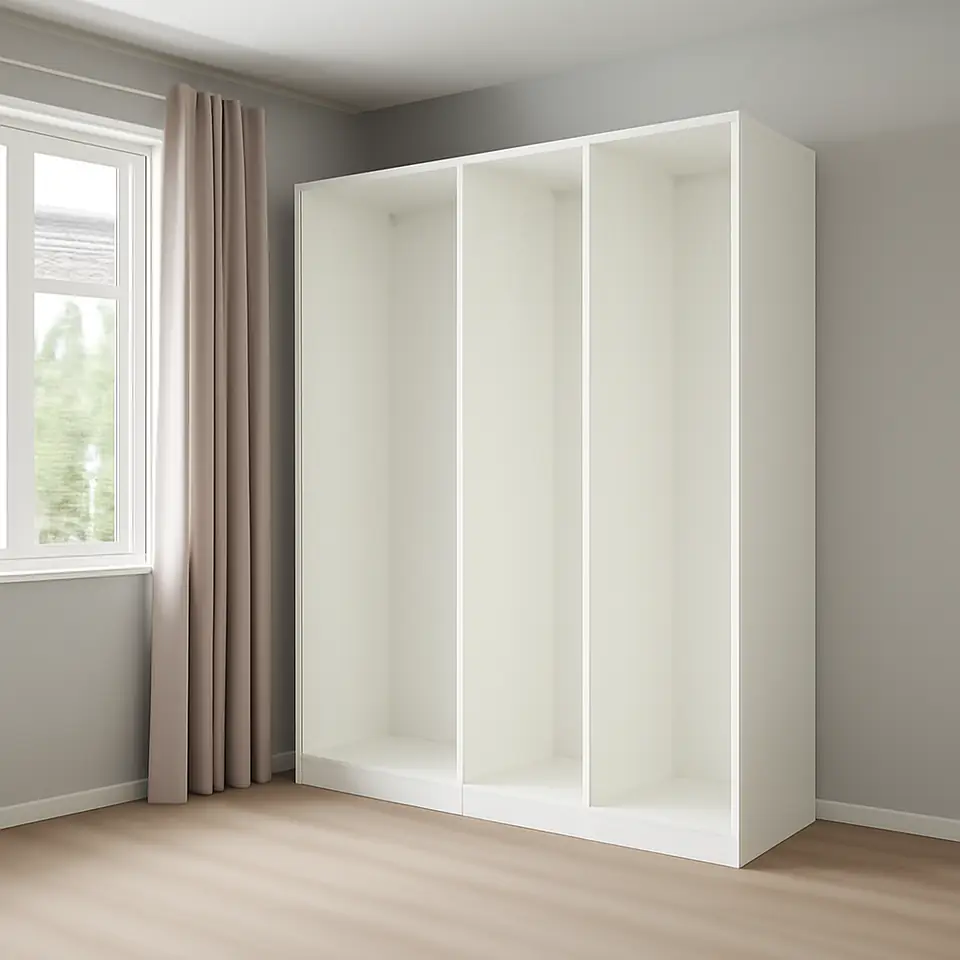 Møbelmontering PAX 3 garderobestel, hvid, 200x58x236 cm | Professionel Møbelmontør