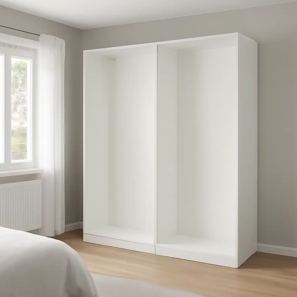 Møbelmontering PAX 3 garderobestel, hvid, 200x58x236 cm | Få et tilbud i dag