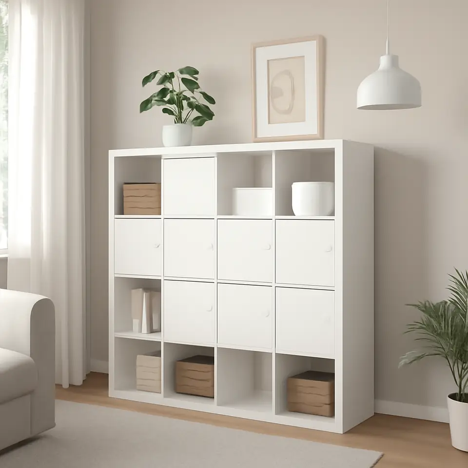 Møbelmontering KALLAX Reol med 8 indsatser, hvid, 147×147 cm | Få et tilbud i dag