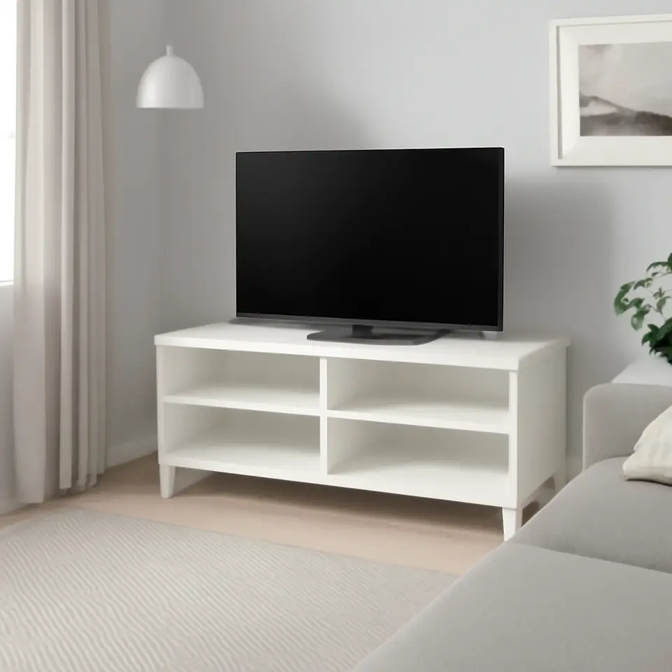 Møbelmontering BESTÅ Tv-bord, hvid, 120x40x48 cm | Professionel Møbelmontør