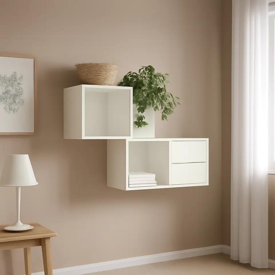 Møbelmontering EKET Vægmonteret opbevaringsløsning, hvid, 105x35x70 cm | Fast Pris i Storkøbenhavn