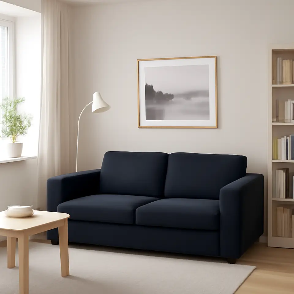 Møbelmontering VIMLE 2-pers. sofa, Saxemara sortblå | Samling af Møbler i Rødovre & Kbh