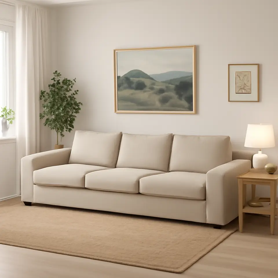 Møbelmontering VIMLE 3-pers. sofa, med brede armlæn/Gunnared beige | Få et tilbud i dag