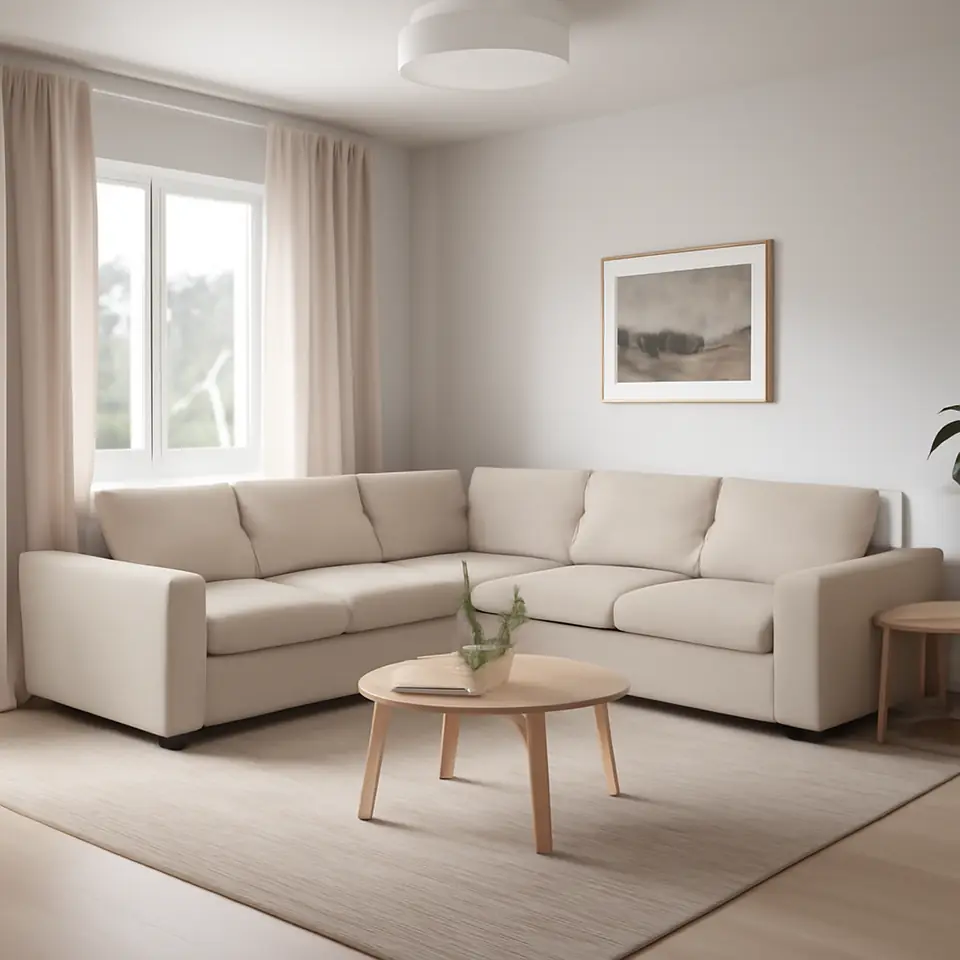 Møbelmontering VIMLE Hjørnesofa 4-pers., med brede armlæn/Gunnared beige | Samling af Møbler i Rødovre & Kbh