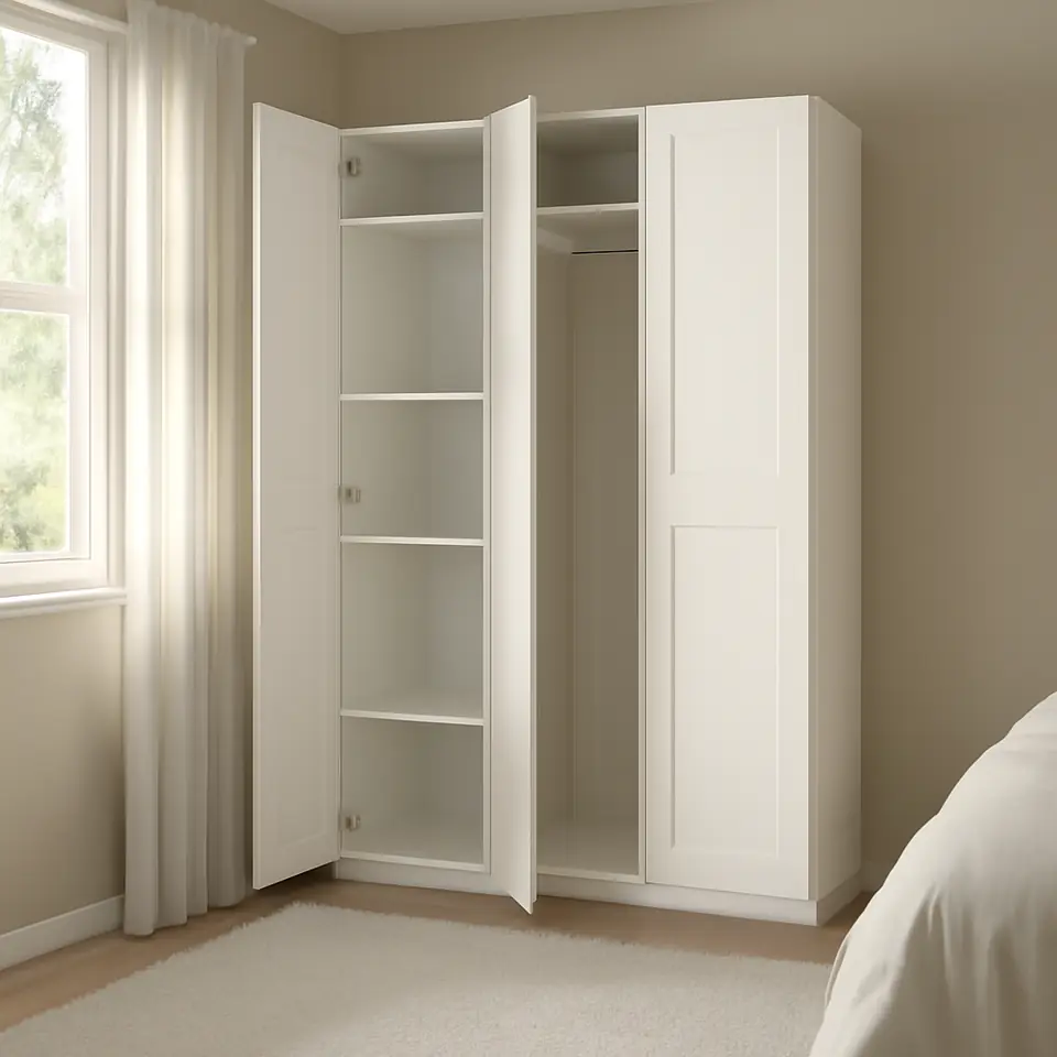 Møbelmontering PAX / GRIMO Garderobekombination, hvid/hvid, 150x60x236 cm | Professionel Møbelmontør
