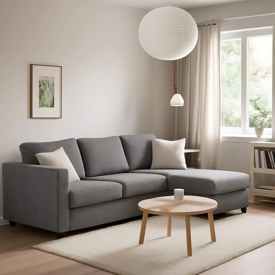 Møbelmontering VIMLE 4-pers. sofa, med chaiselong/Lejde grå/sort | Professionel Møbelmontør