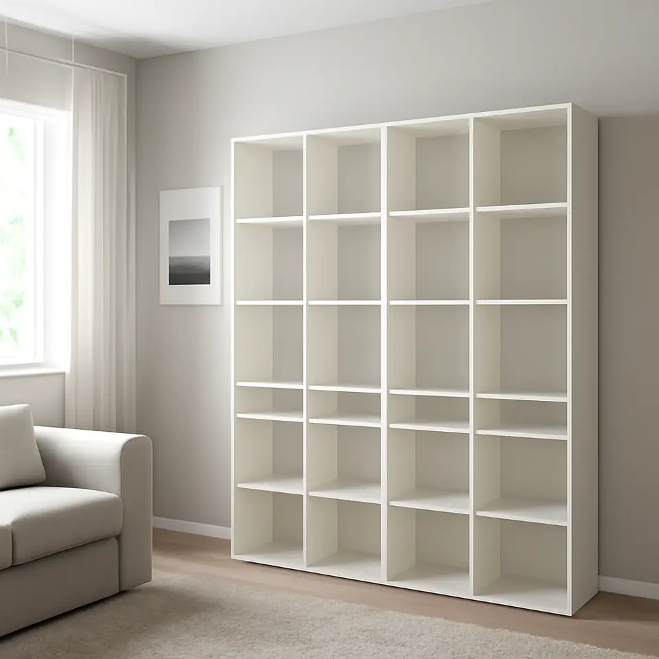 Møbelmontering VIHALS Reolkombination, hvid, 190x37x200 cm | Professionel Møbelmontør