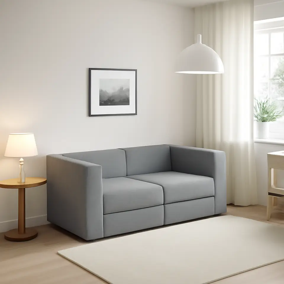 Møbelmontering JÄTTEBO 2-pers. modulopbygget sofa, Tonerud grå | Få et tilbud i dag