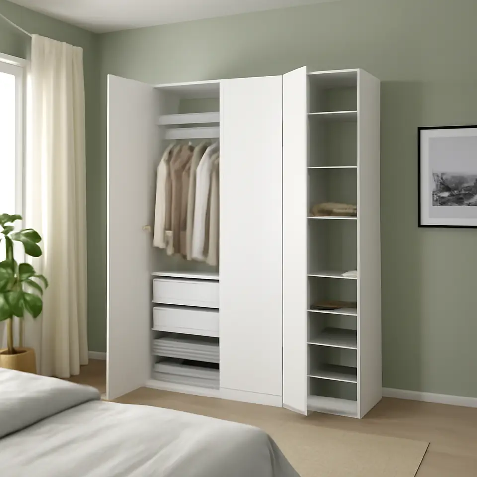 Møbelmontering PAX / VIKANES Garderobekombination, hvid/hvid, 150x60x236 cm | Billig & Hurtig i København