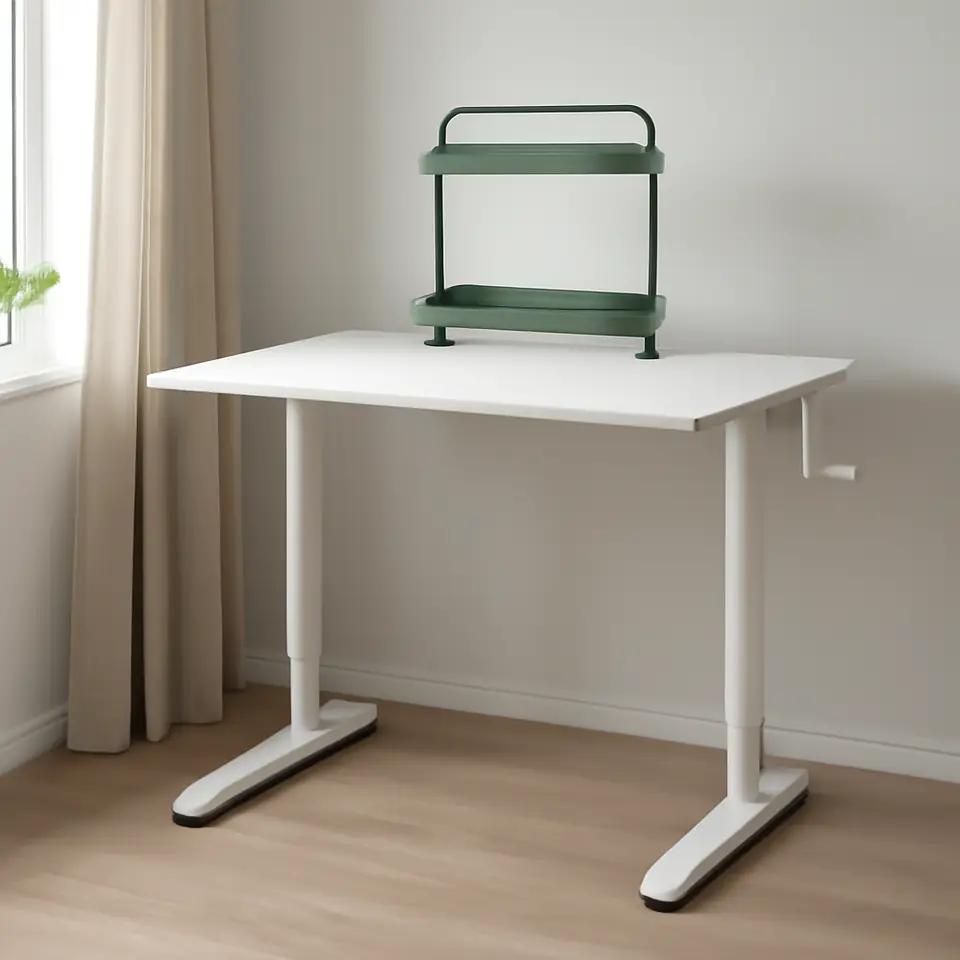 Møbelmontering RELATERA Kombination med hæve-/sænkebord, hvid, 90×60 cm | Professionel Møbelmontør