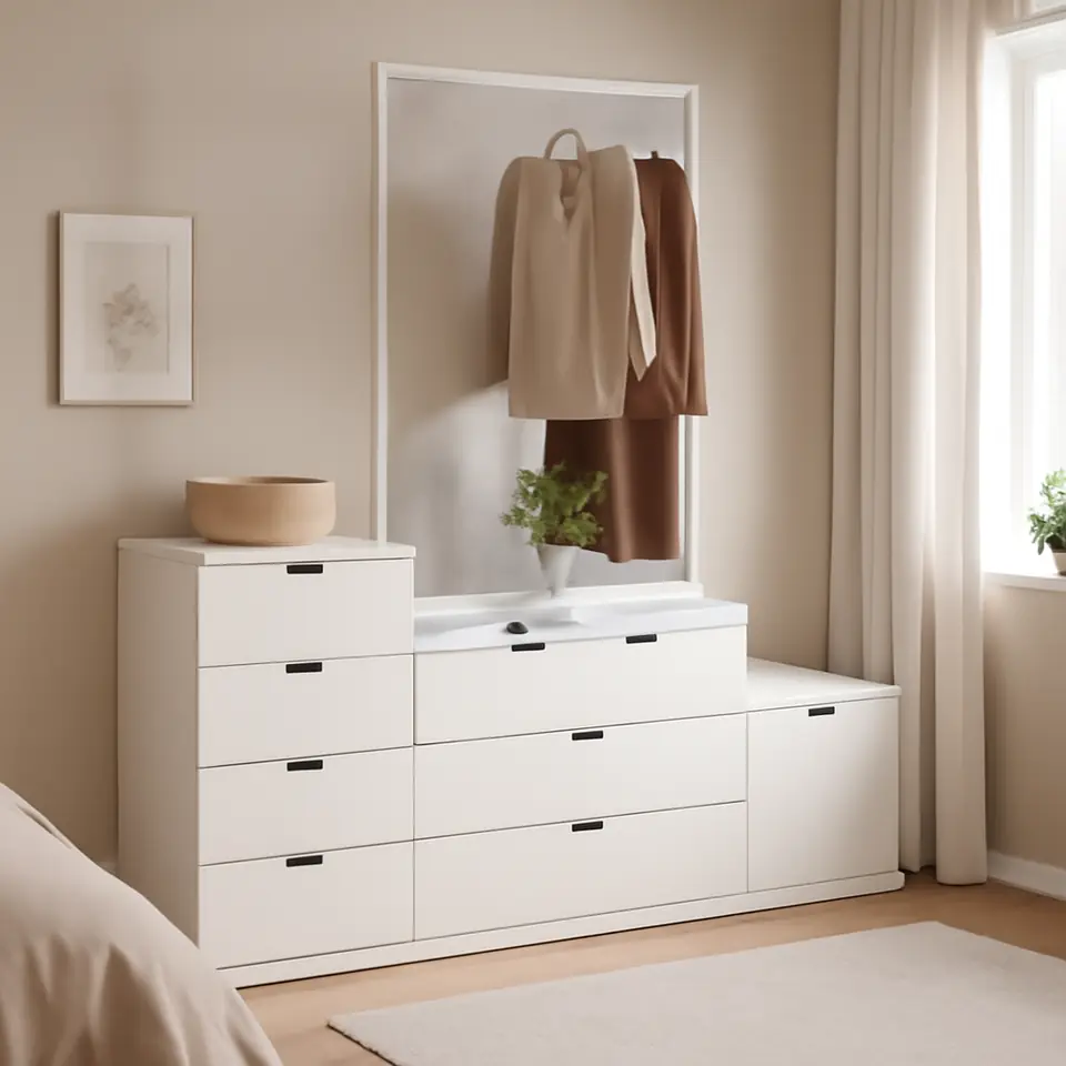 Møbelmontering NORDLI Kommode 8 skuffer, hvid, 160×192 cm | Billig & Hurtig i København