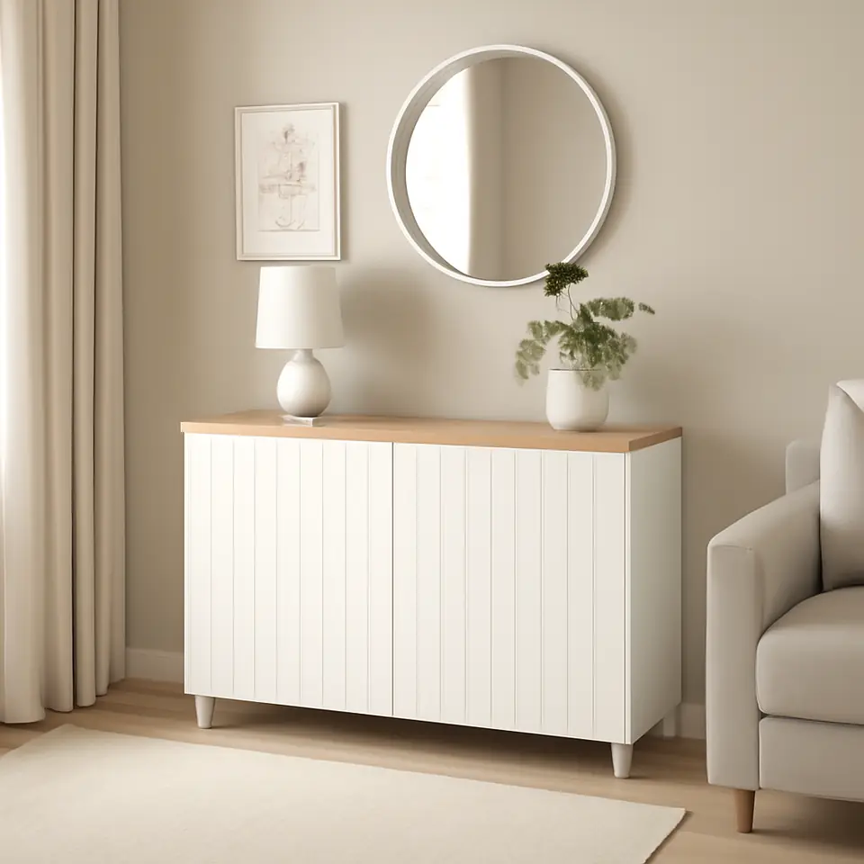 Møbelmontering BESTÅ Opbevaring med låger, hvid/Sutterviken/Kabbarp hvid, 120x42x76 cm | Få et tilbud i dag