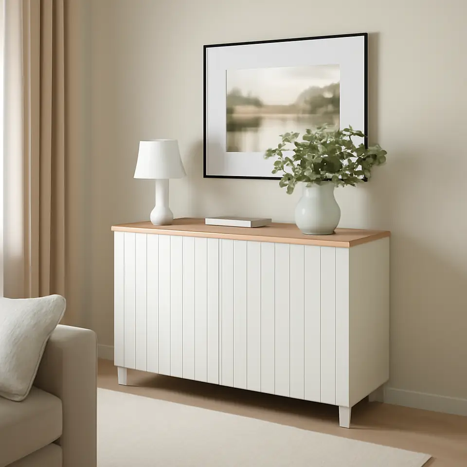 Møbelmontering BESTÅ Opbevaring med låger, hvid/Sutterviken/Kabbarp hvid, 120x42x76 cm | Samling af Møbler i Rødovre & Kbh