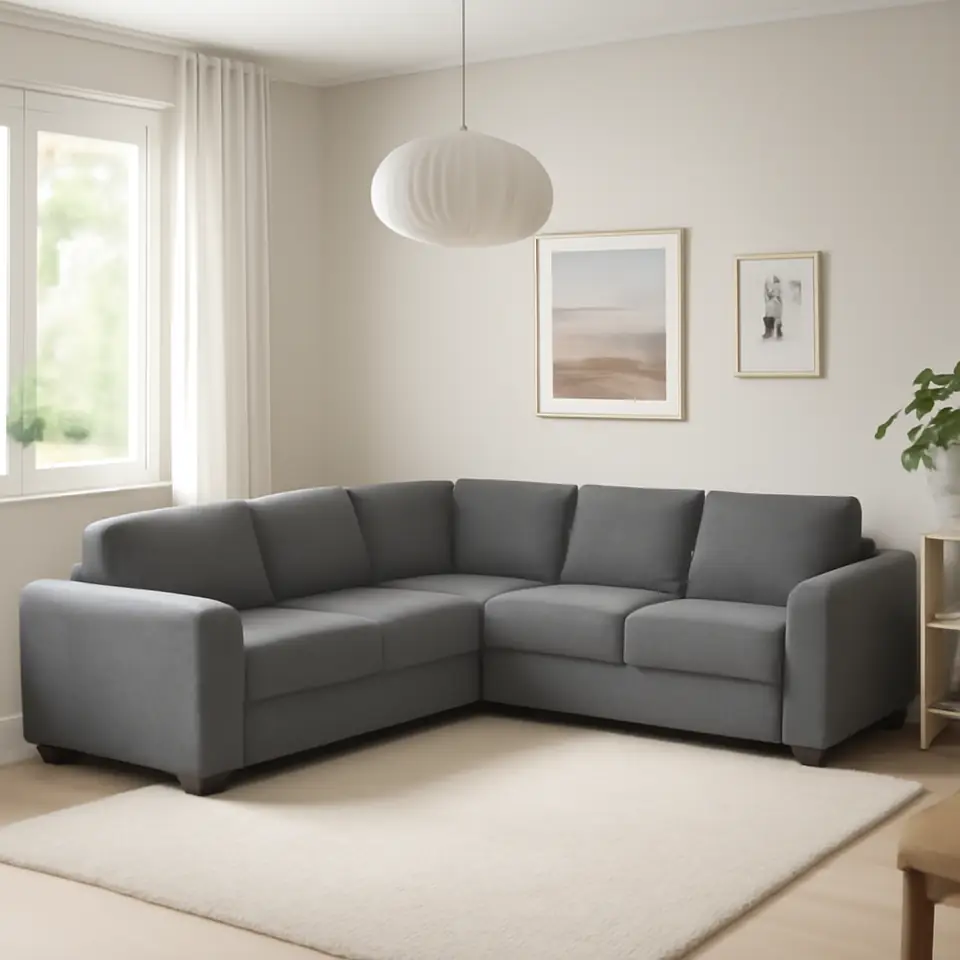 Møbelmontering VIMLE Hjørnesofa 4-pers., med brede armlæn/Lejde grå/sort | Samling af Møbler i Rødovre & Kbh