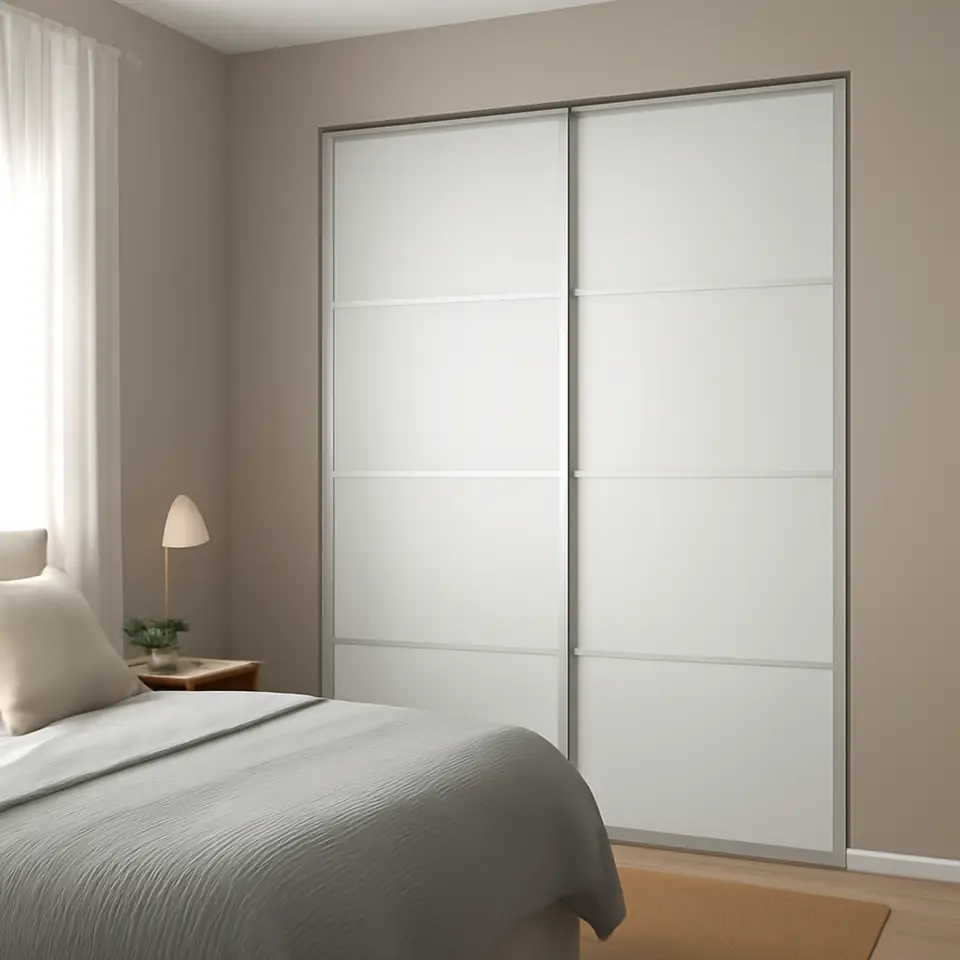 Møbelmontering SVARTISDAL Skydedørspar, hvid papirmønster, 200×236 cm | Fast Pris i Storkøbenhavn