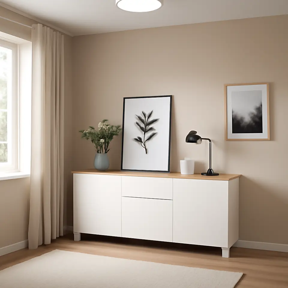 Møbelmontering BESTÅ Opbevaring med skuffer, hvid/Lappviken/Stubbarp hvid, 180x42x76 cm | Fast Pris i Storkøbenhavn