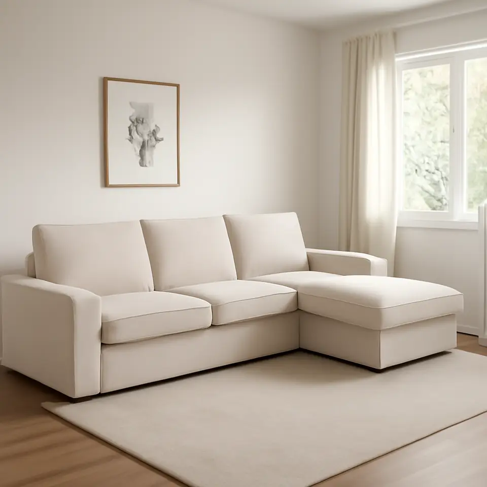 Møbelmontering KIVIK 3-pers. sofa med chaiselong, Tresund lys beige | Billig & Hurtig i København
