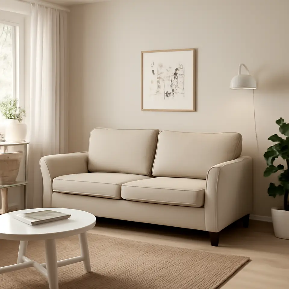Møbelmontering EKHOLMA 3-pers. sofa, Hakebo beige | Professionel Møbelmontør