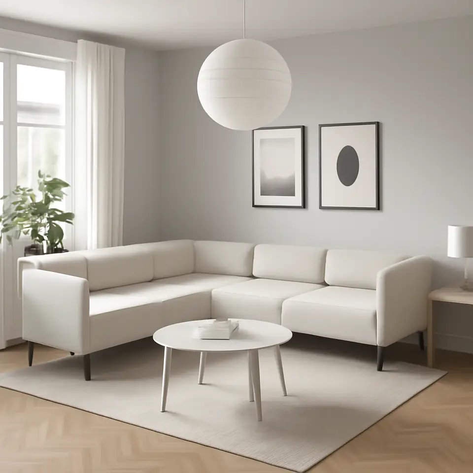 Møbelmontering LILLEHEM Modulopb hjørnesofa 4-p, Vissle beige/metal | Få et tilbud i dag