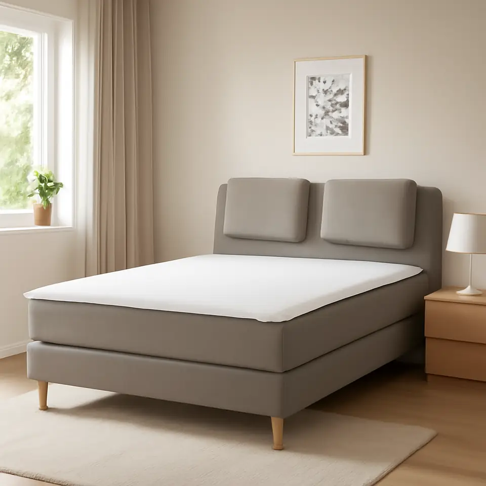 Møbelmontering LILLFJÄLLET Kontinentalseng, Valevåg medium/Nisseholm Tibbleby beige, 160×200 cm | Samling af Møbler i Rødovre & Kbh