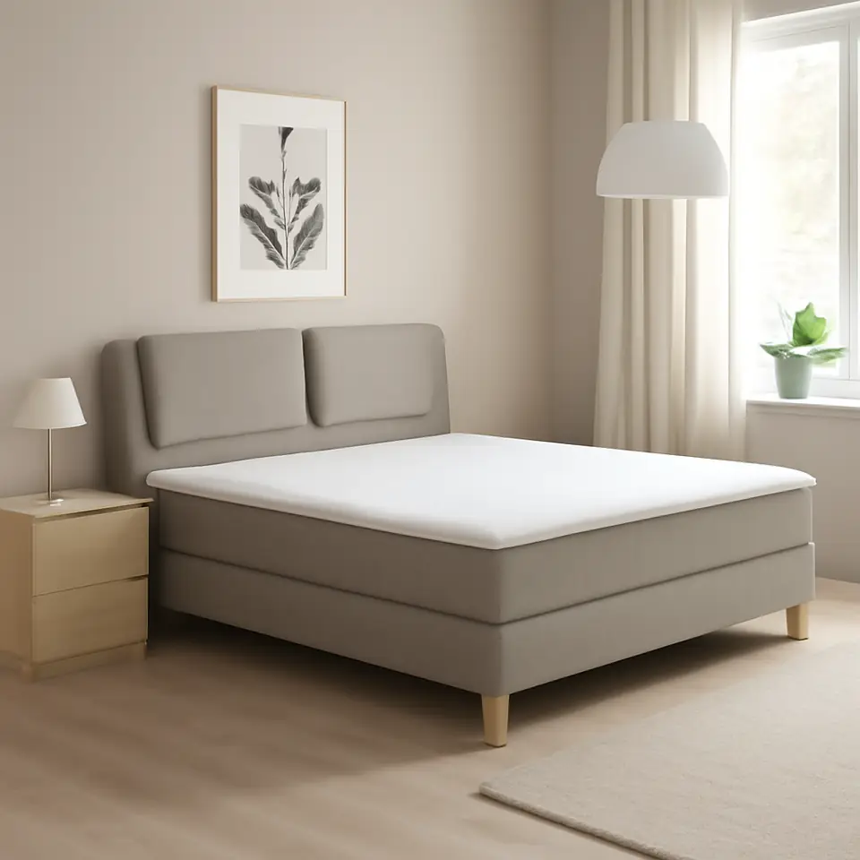 Møbelmontering LILLFJÄLLET Kontinentalseng, Valevåg fast/medium/Nisseholm Tibbleby beige, 180×200 cm | Få et tilbud i dag