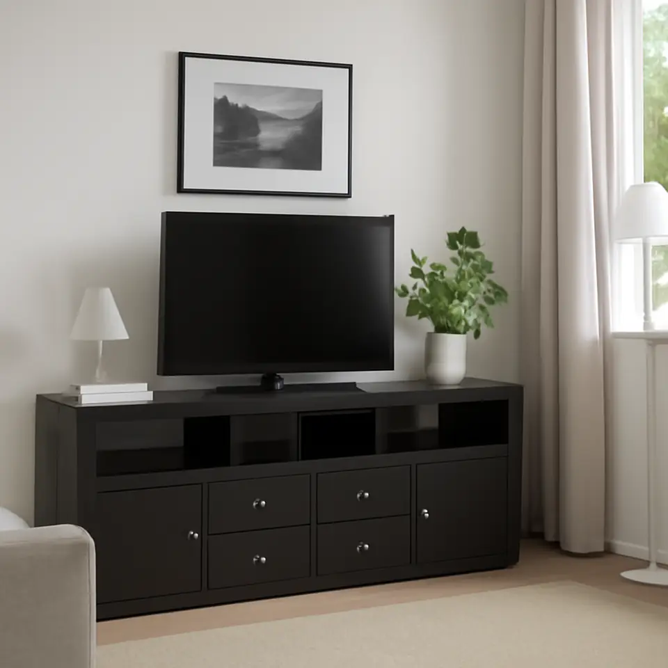 Møbelmontering KALLAX Tv-møbel, kombination, sortbrun, 147x39x60 cm | Samling af Møbler i Rødovre & Kbh