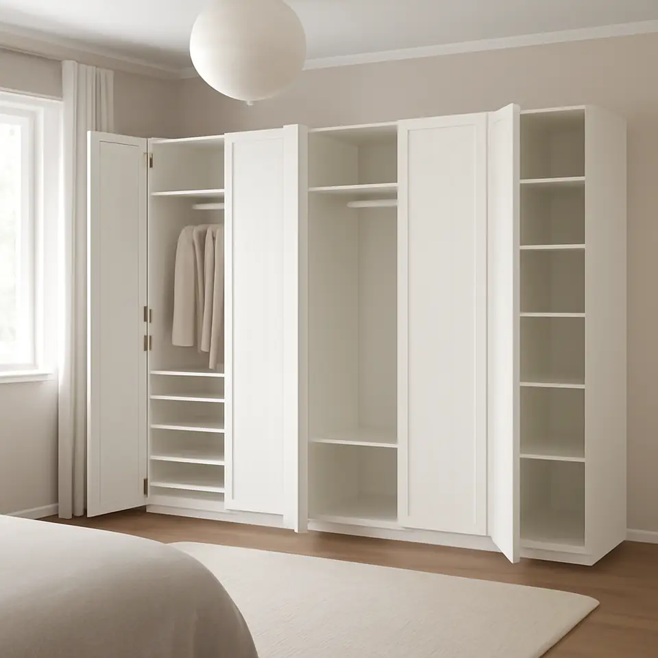 Møbelmontering PAX / GULLABERG Garderobekombination, hvid/hvid, 250x60x236 cm | Professionel Møbelmontør