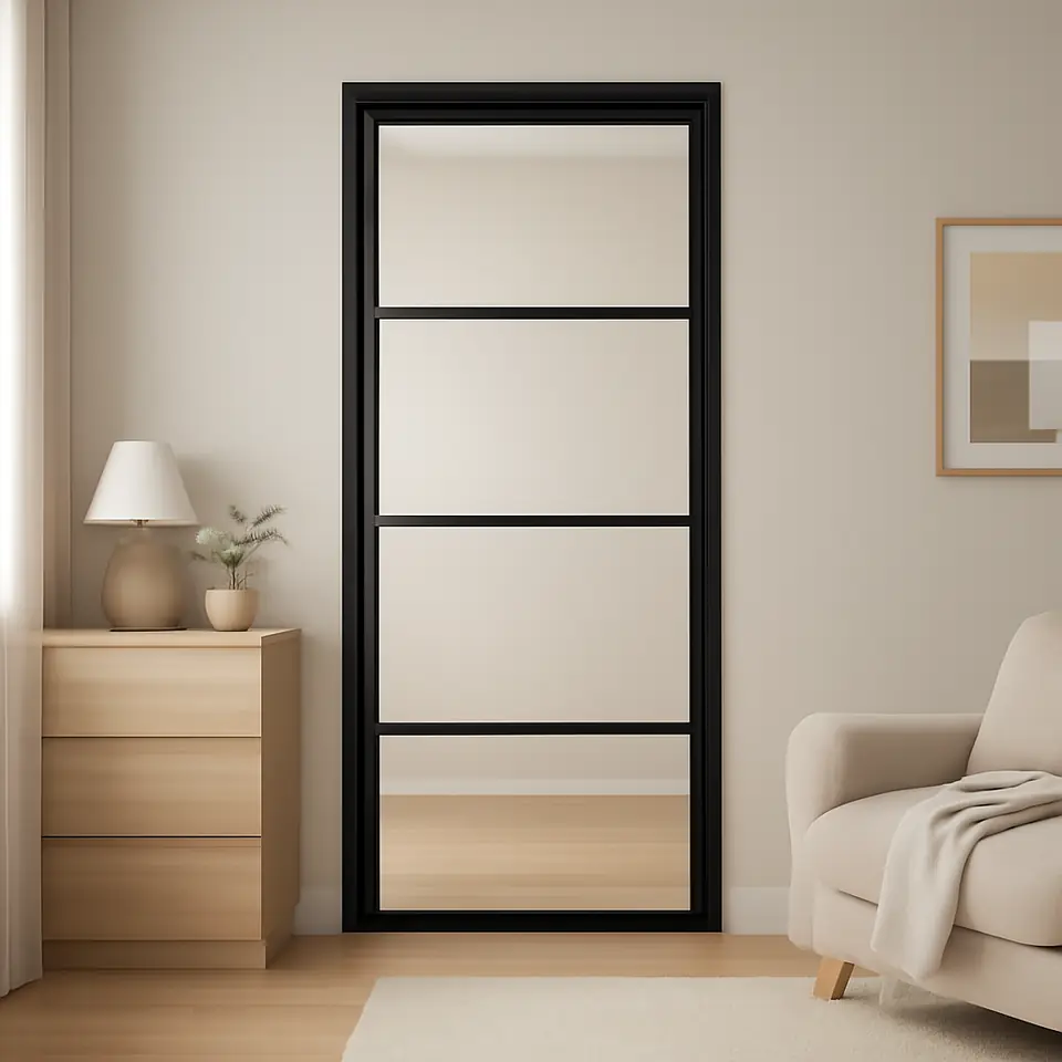 Møbelmontering SKYTTA Ramme til skydedør, sort, 77×196 cm | Fast Pris i Storkøbenhavn