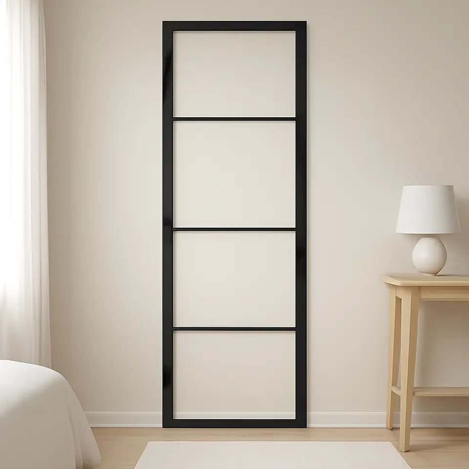 Møbelmontering SKYTTA Ramme til skydedør, sort, 77×231 cm | Få et tilbud i dag