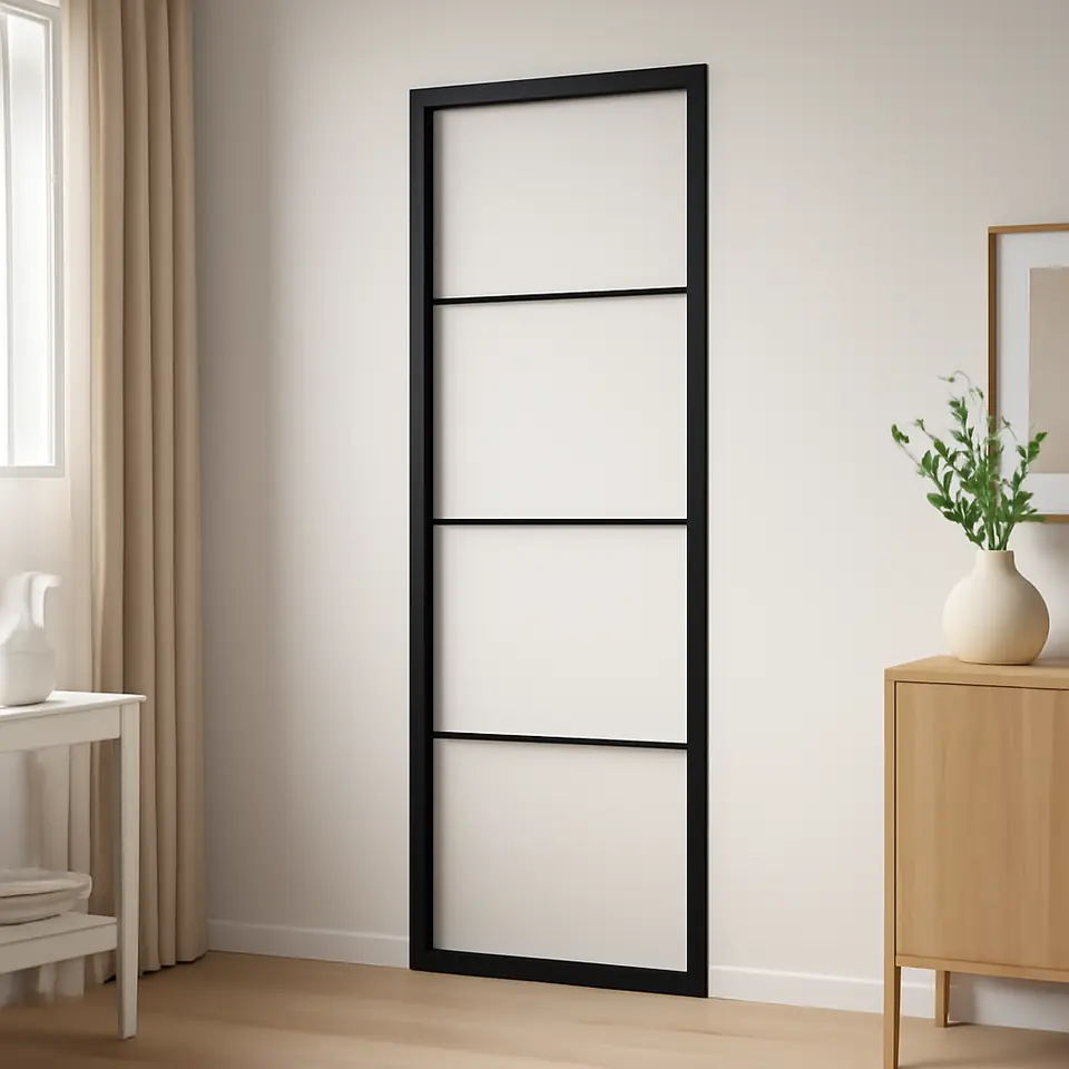 Møbelmontering SKYTTA Ramme til skydedør, sort, 77×231 cm | Billig & Hurtig i København
