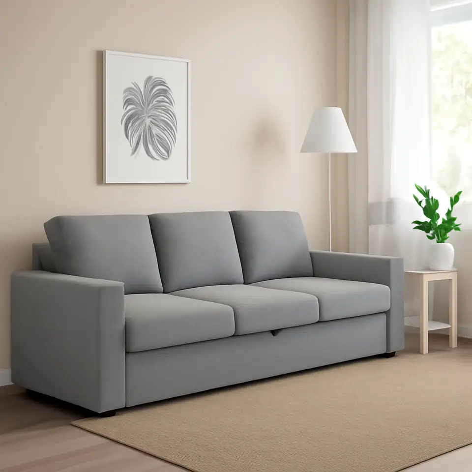 Møbelmontering BÅRSLÖV 3-pers. sovesofa, Tibbleby beige/grå | Professionel Møbelmontør
