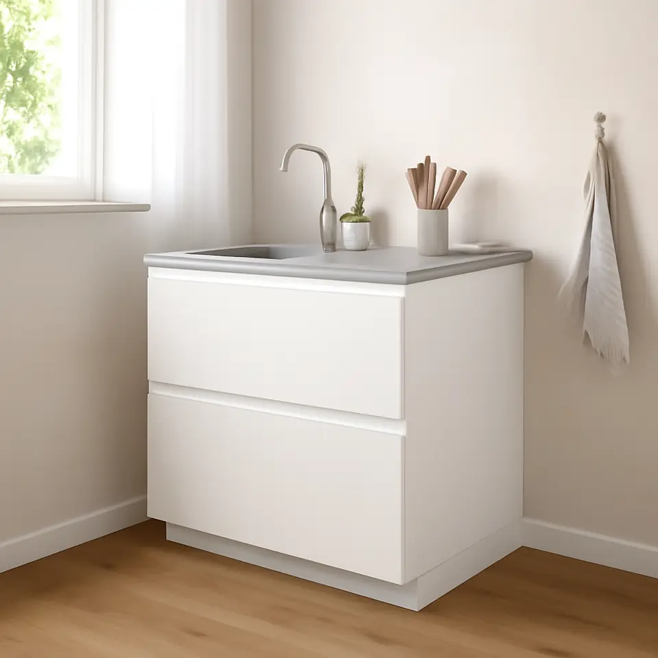 Møbelmontering METOD / MAXIMERA Usk 2 front/2 høj skuf, hvid/Voxtorp mat hvid, 80×60 cm | Fast Pris i Storkøbenhavn
