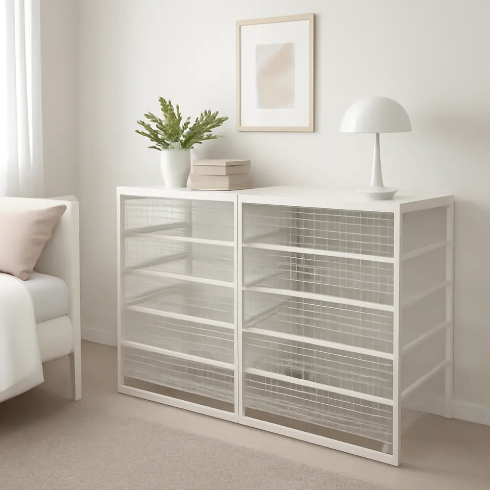 Møbelmontering JONAXEL Opbevaringskombination, hvid, 148x51x104 cm | Få et tilbud i dag