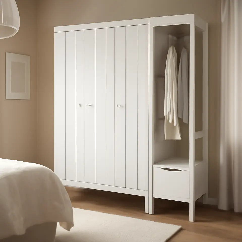 Møbelmontering IDANÄS Garderobekombination, hvid, 180x59x211 cm | Billig & Hurtig i København